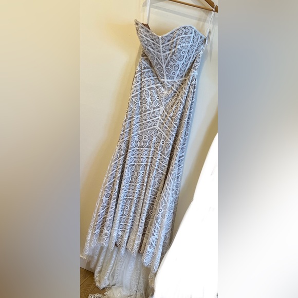 Strapless Lace Wedding Dress - Picture 2 of 6